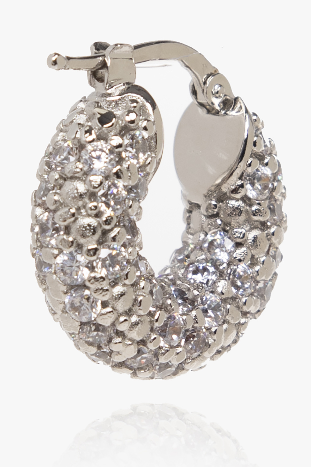 Hoop earrings with crystals JIL SANDER